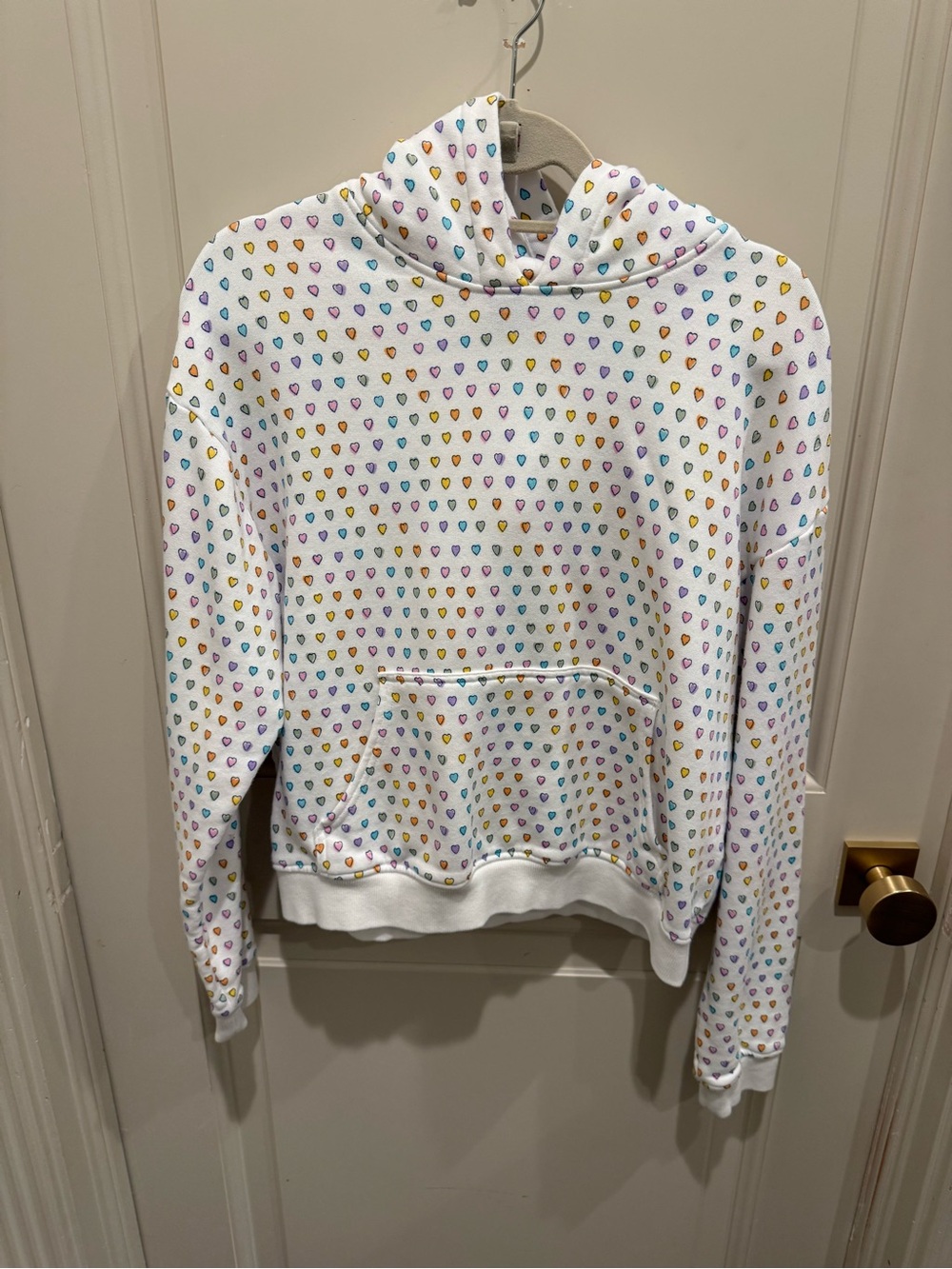 Roller Rabbit x Target White Hoodie with Pastel Heart Print